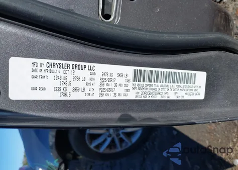 2013 Dodge Journey Sxt из США, поврежденный, VIN 3C4PDCBG0DT552833